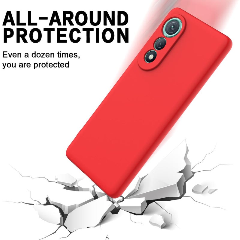 For Tecno Pova Curve 5G Solid Color Liquid Silicone Dropproof Full Coverage Phone Case(Red) - Image 5